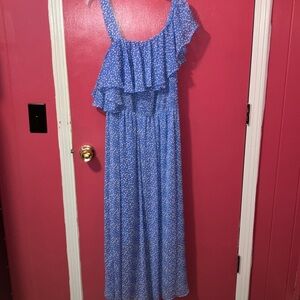 Lane Bryant Blue One Shoulder Sundress